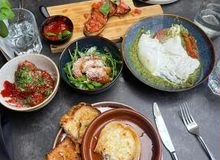 A table of food ready for a celebration